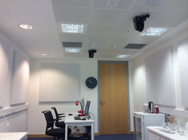 Acoustic foam panels in the GDS user research lab