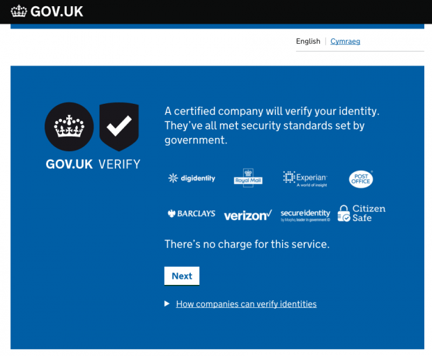 Image showing GOV.UK Verify Certified Companies