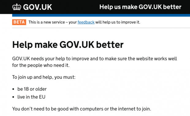 user research gov.uk